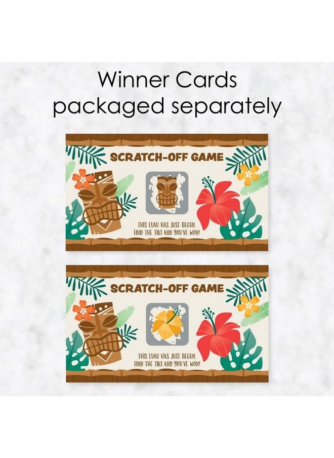 Big Dot of Happiness Tropical Luau Hawaiian Beach Party Game Scratch Off Cards 22 Count  - Image 4