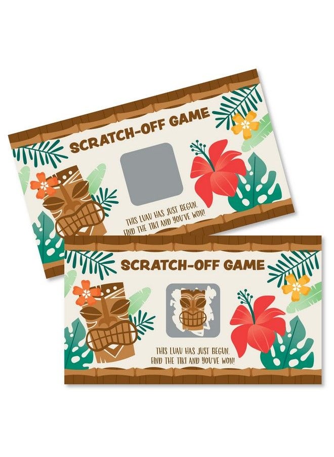 Big Dot of Happiness Tropical Luau Hawaiian Beach Party Game Scratch Off Cards 22 Count  - Image 2