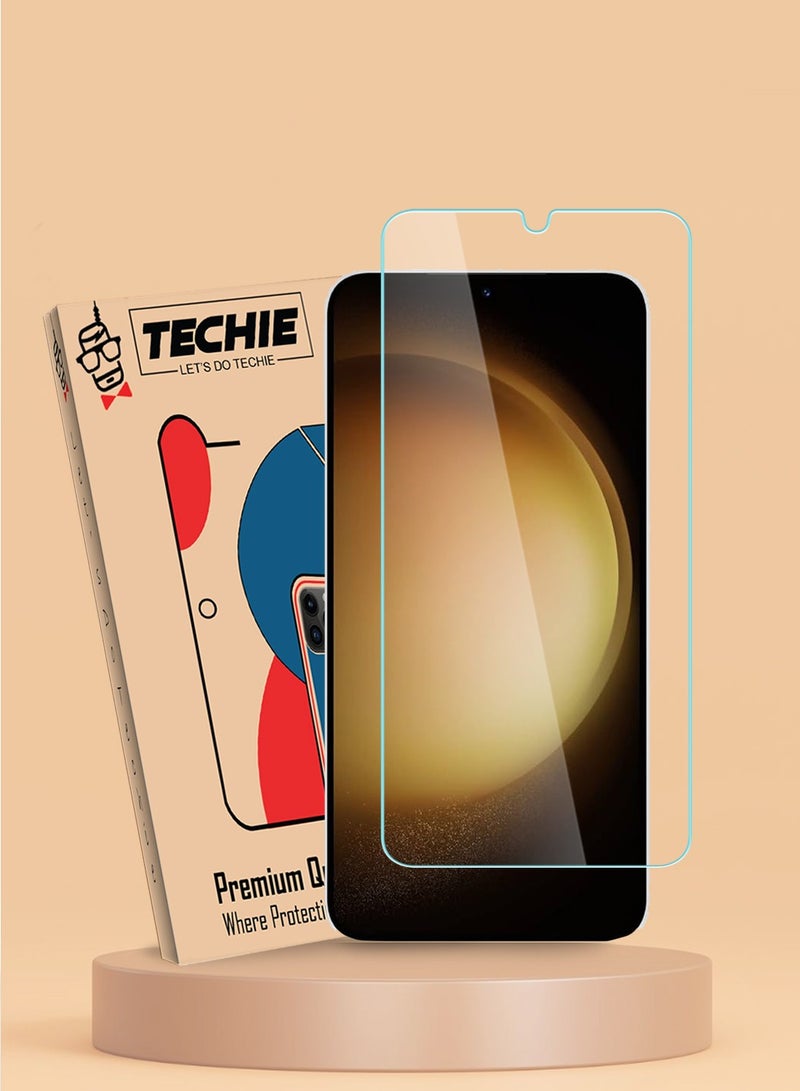 Techie واقي شاشة Techie مضاد للانعكاس ومضاد للفقاعات بدرجة صلابة 9H من الزجاج المقوى عالي الدقة لهاتف Samsung Galaxy S23 Plus - Image 1