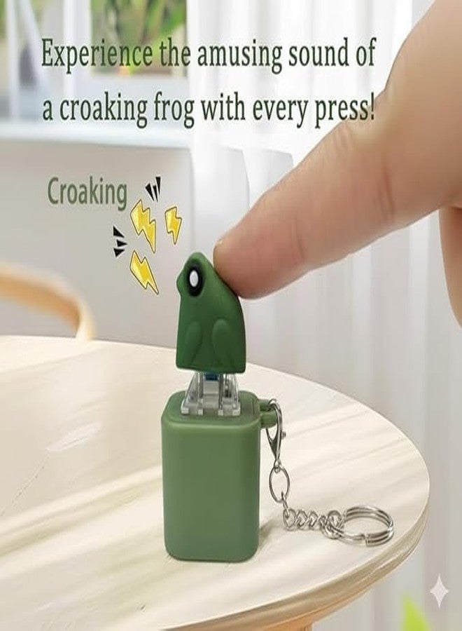 VARNH Frog Sound Keychain - Frog Clicker Fidget Toy with Croaking Sound & Light – Mini Keychain Stress Reliever for Office, School, Travel & Gifting - Image 2