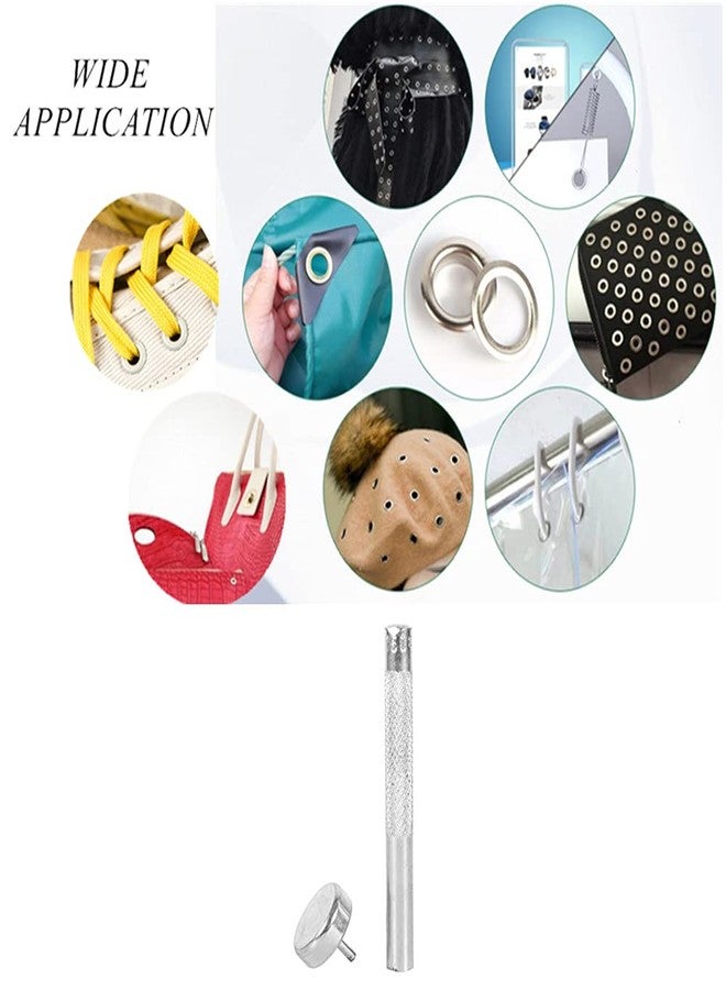 Walfront Eyelet Hole Punch Tool Grommet Setter 4 12 14 17 20mm Die Kit for Leather Craft Clothing Fabric Eyelet Hand Setter Hollow Punch (2000# 20mm) - Image 4