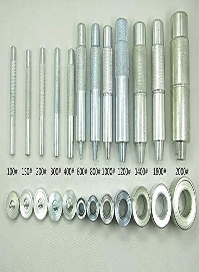 Walfront Eyelet Hole Punch Tool Grommet Setter 4 12 14 17 20mm Die Kit for Leather Craft Clothing Fabric Eyelet Hand Setter Hollow Punch (2000# 20mm) - Image 3