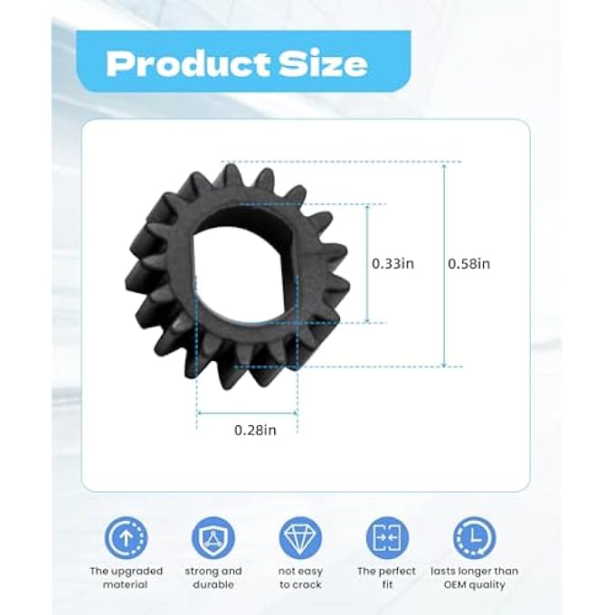 PAPER FEED GEAR REPLACEMENT PARTS FITS FOR HP OFFICEJET PRO 9012 9018 9020 9025 PRINTERS,PACK OF 2 - Image 3