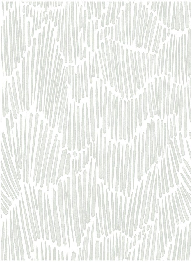 Theper Green Modern Boho Striped Wallpaper 17.3"×78.8" Peel and Stick Removable Self-Adhesive Waterproof for Bedroom, Kitchen, Bathroom - Image 1