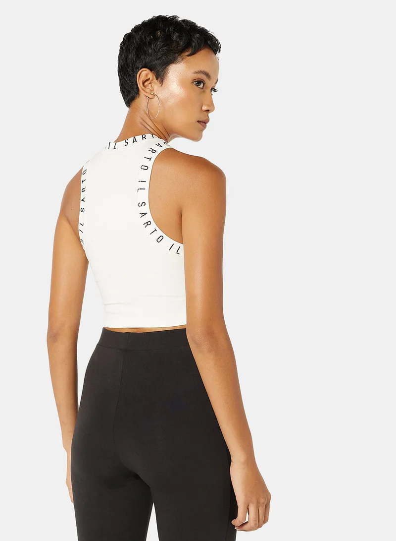 IL SARTO Repeat Logo Crop Top