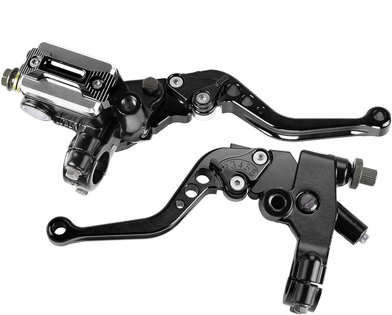 PACEWALKER Universal Motorcycle 7/8" 22mm Handlebar Brake Master Cylinder Clutch Lever CNC Left & Right Set for Honda Kawasaki Suzuki Yamaha