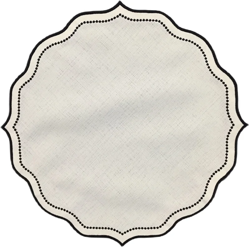 Nisahometeks 6 Pieces Linen Placemat - Linen Plate