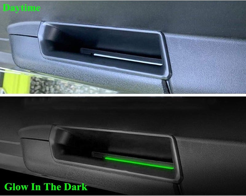 YOCTM ملحقات سوزوكي جيمني Jb64 Jb74W 2019 2020 2021 2022 2023 صندوق تخزين جانبي للباب الأمامي ومقبض وجيب ومسند ذراع وحاوية هاتف باللون الأسود - Image 4