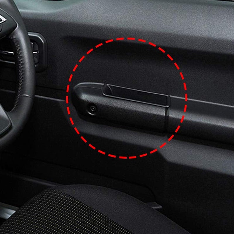 YOCTM ملحقات سوزوكي جيمني Jb64 Jb74W 2019 2020 2021 2022 2023 صندوق تخزين جانبي للباب الأمامي ومقبض وجيب ومسند ذراع وحاوية هاتف باللون الأسود - Image 2