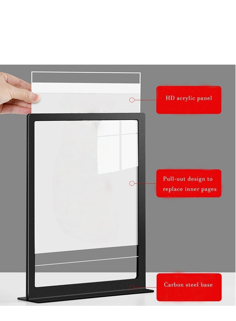 Eckek حامل لافتات من الصلب الكربوني إيكك، عرض قوائم مزدوجة الجوانب، حامل لافتات على الطاولة - Image 3