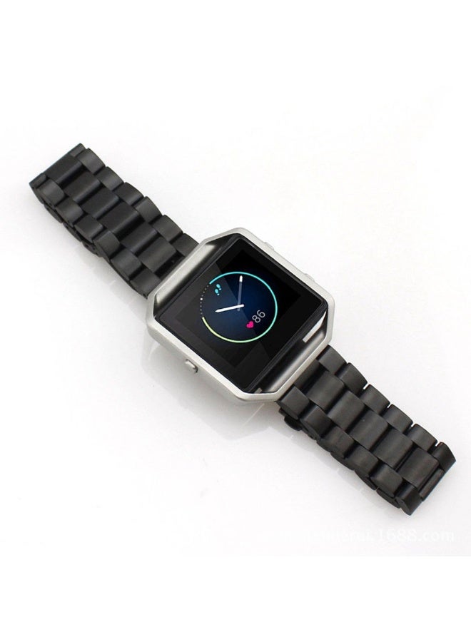 NIBEMINENT Fitbit Blaze Three-Piece Metal Band - Stainless Steel Strap for Smartwatch  - Image 1