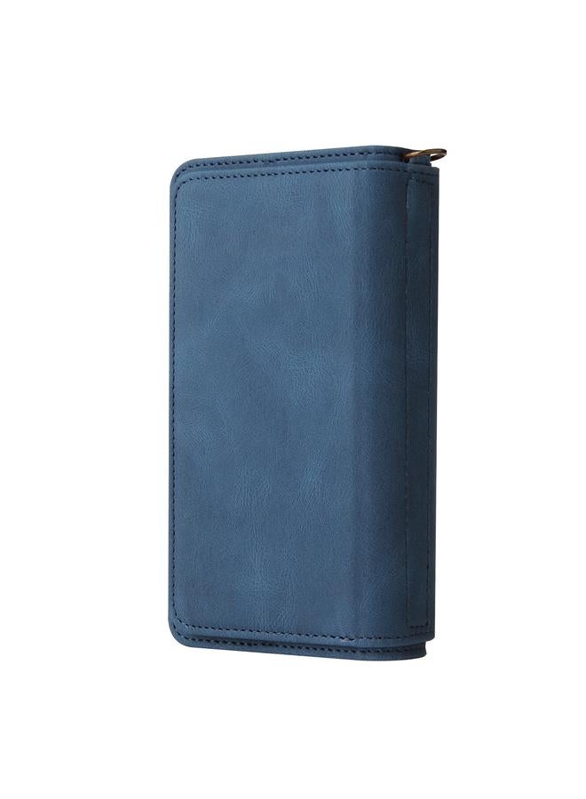 erorex Skin Feel PU + TPU Horizontal Flip Leather Case with Holder & 15 Cards Slot & Wallet & Zipper Pocket & Lanyard For iPhone 11 Pro - Image 3