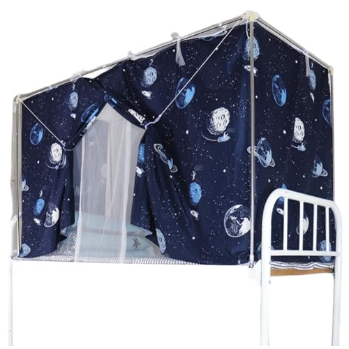 YMMMY ROSE Dorm Bottom Bunk Bed Curtains Privacy Curtains 350g Dustproof Breathable Single Bed Blackout Curtains Panels Privacy Underbed Loft Bed Canopy Tent Curtain Shading Drapes for Dorm College Home 2 panels - Image 2