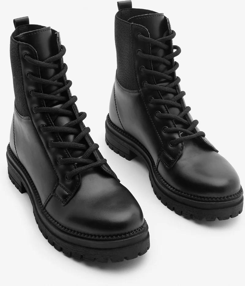 مارجين Women's Skid-Sole Elasticated Combat Boots Nigora