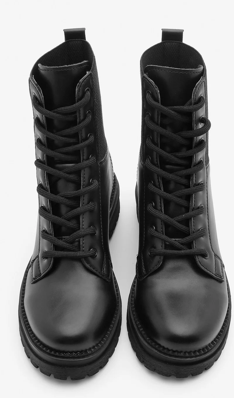 مارجين Women's Skid-Sole Elasticated Combat Boots Nigora