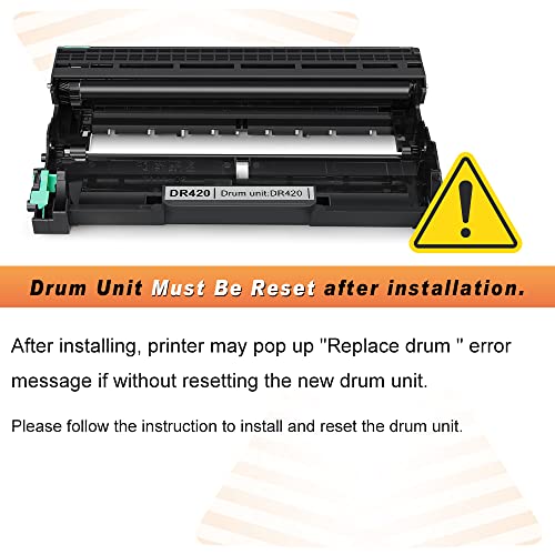 v4ink 3PK Compatible TN450 Toner and DR420 Drum Replacement for Brother TN450 TN420 Toner Cartridge DR420 Drum Set Black for HL-2270dw HL-2280dw HL-2230 HL-2240d MFC-7240 MFC-7360n MFC-7860dw Printer - Image 2