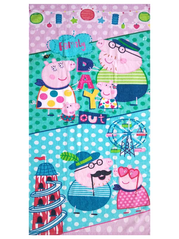 Athom Living Peppa Pig Day Out Kids Bath Towel 350 GSM 60x120 cm - Image 3