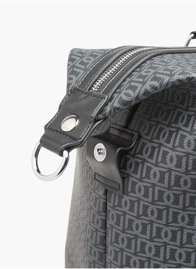 DUCHINI - Men Monogram Print Duffle Bag with Zip Closure and Double Handle - Image 1