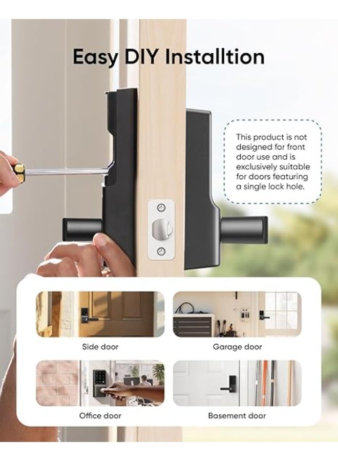 إيوفي قفل باب ببصمة الإصبع بدون مفتاح مع رافعة - Image 2