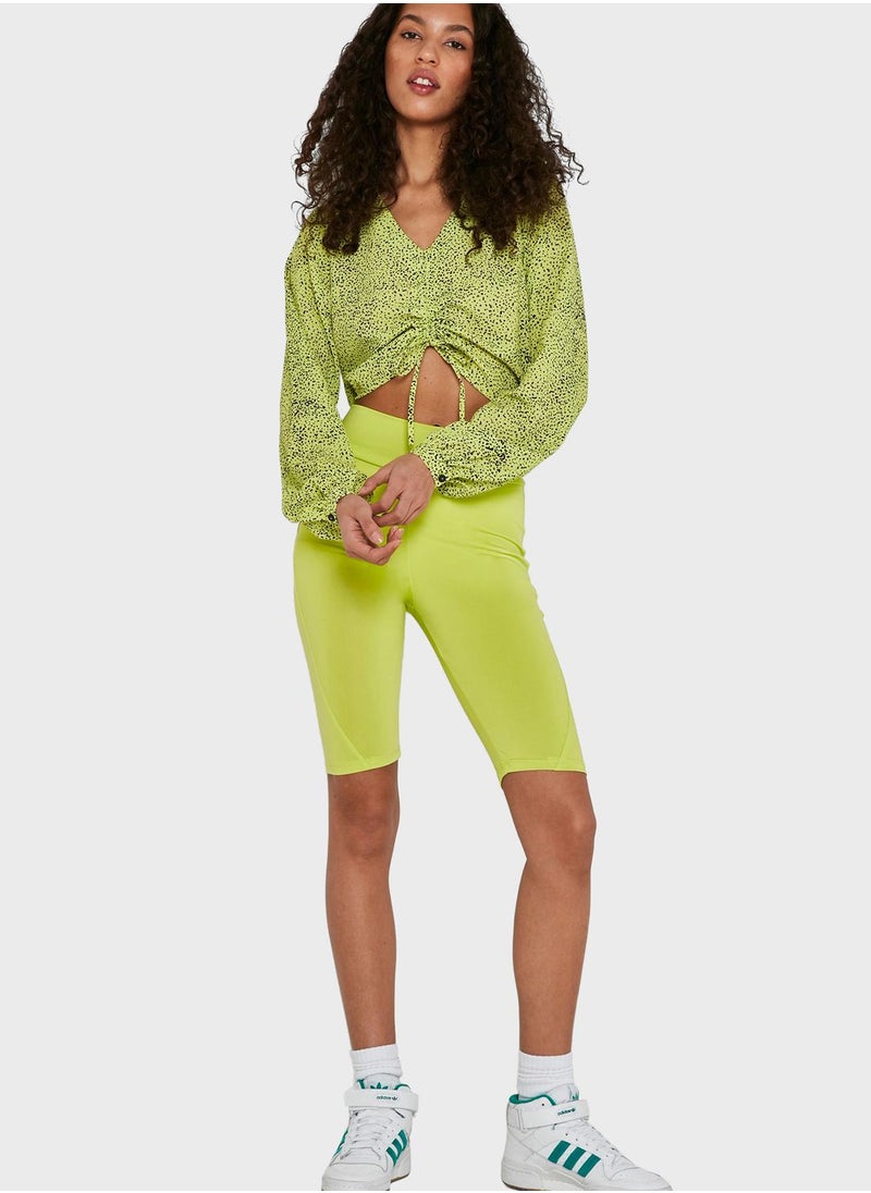 NOISY MAY - V-Neck Ruched Top - Image 1