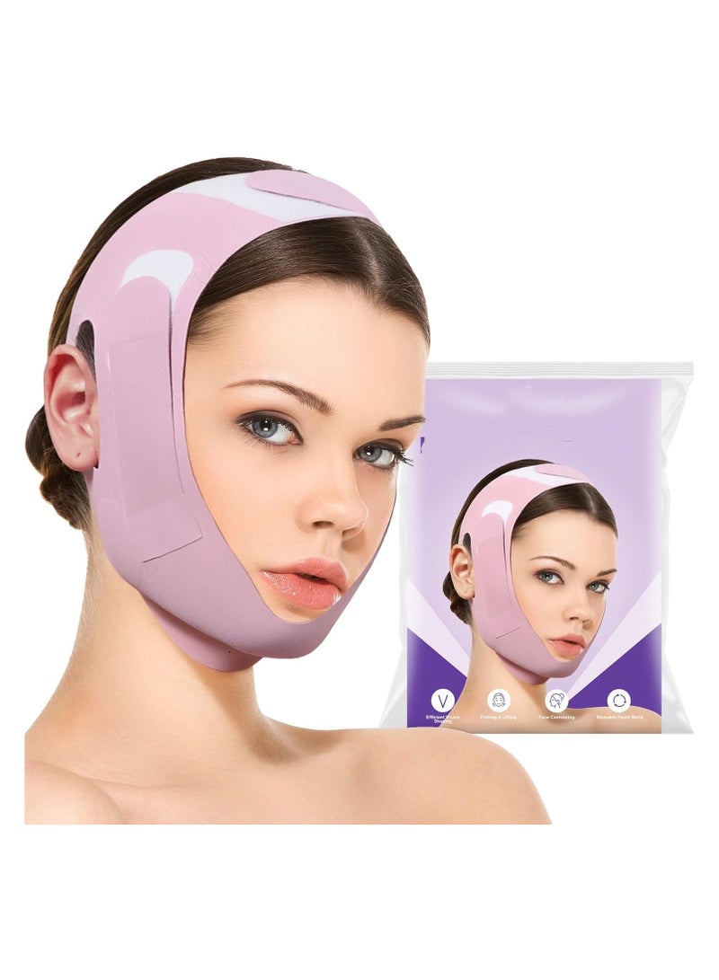 Generic V-Line Lifting Chinstrap, V-Line Mask, Chinstrap for Sleeping, Reusable Face Strap, Chin Up Patch, V-Shaped Belt, Shaped Face Mask for Sagging - Image 1