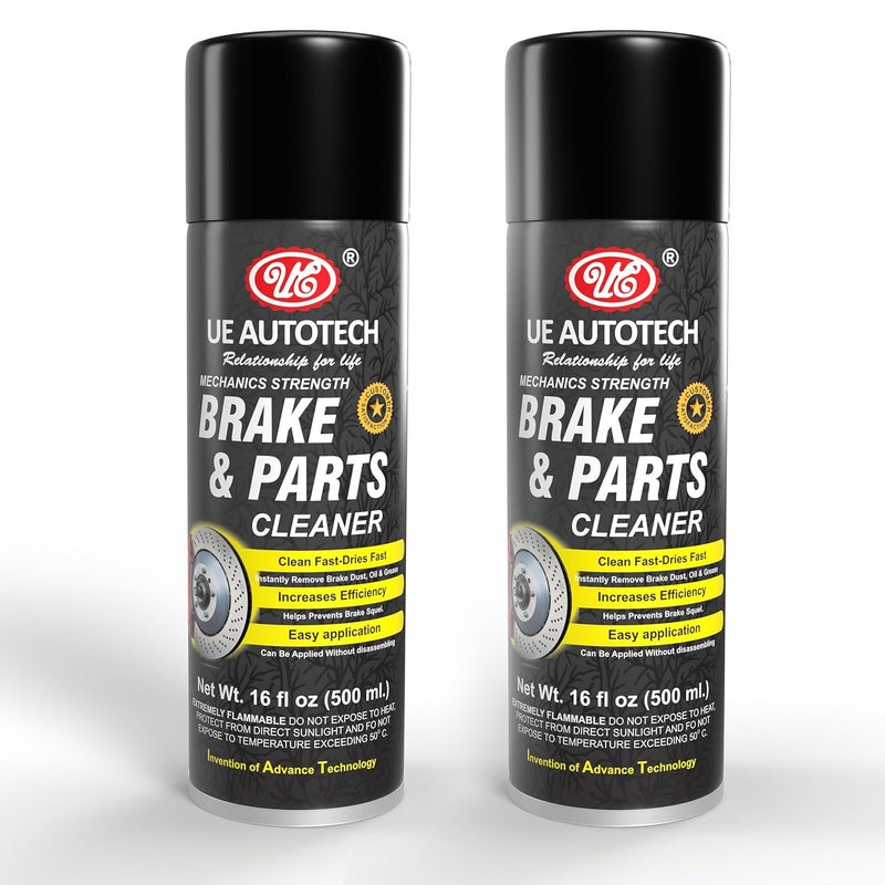 UE Premium High Power Brake Cleaner, Powerful and Effective Break Cleaning, Remove Brake Dust and Road Grime (500ML, Pack of 2) - Image 1