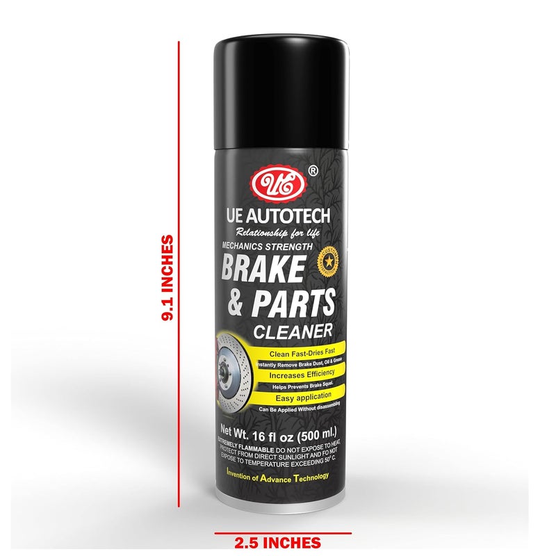 UE Premium High Power Brake Cleaner, Powerful and Effective Break Cleaning, Remove Brake Dust and Road Grime (500ML, Pack of 2) - Image 5