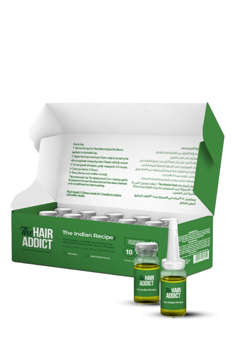The Hair Addict Indian Recipe - 10 Vials-Natural