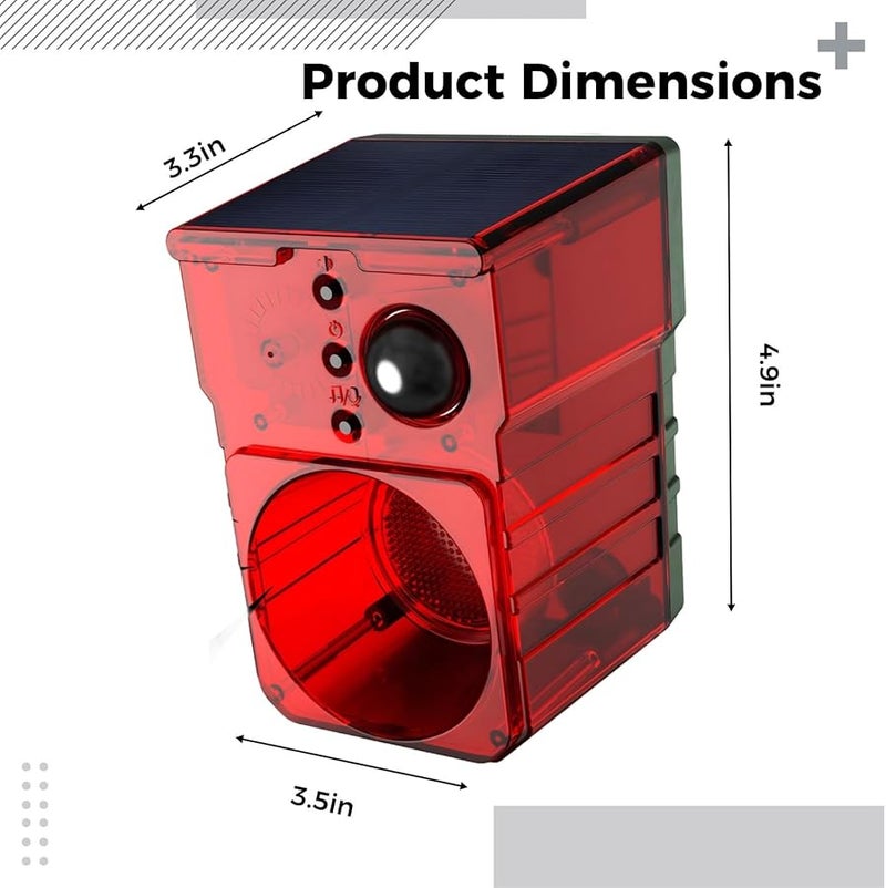 Solar Powered Outdoor Security Alarm With Motion Detection Siren And Dog Bark Sounds - Image 4