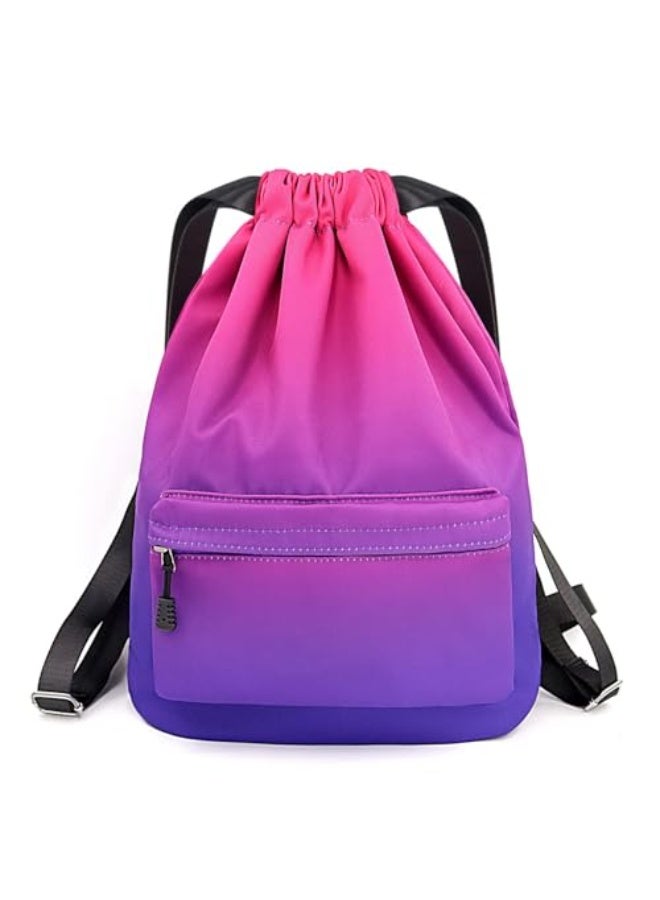 Aputue Drawstring Bags, Durable Swimming Bags with Wide Straps, Waterproof Drawstring Bags, Gym Backpack, Sports Backpacks for Shopping Swimming Yoga for Men Women Girls Student