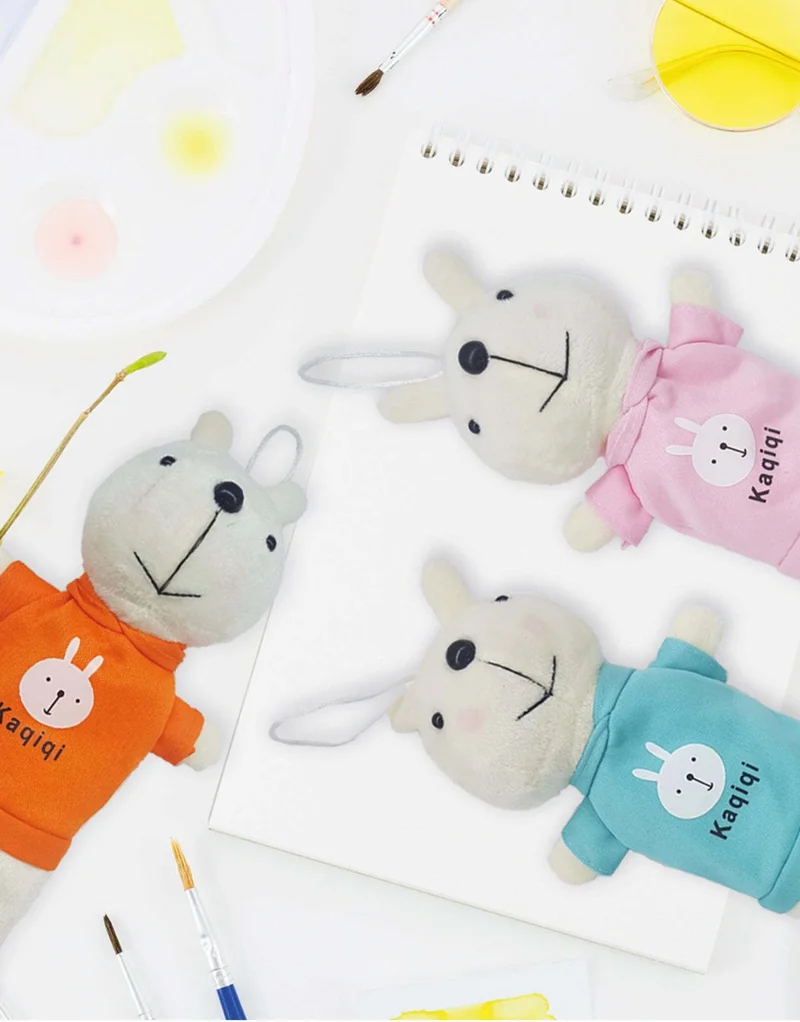 كاغيت جيمي دوكان Paper Ship Shop Orange Rabbit Fabric Pencil Box