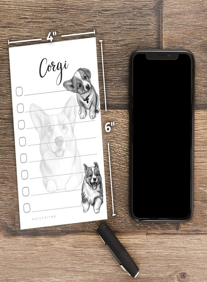 DAILY RITMO Welsh Corgi Puppies Sticky to Do List Notepad - Dog Sticky Notes Stationary School Supplies for Corgi Mom | Corgi Gifts for Corgi Lovers | 4" x 6" 50 Pages - Image 5