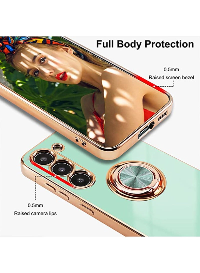 Samsung Galaxy S23 Plus Case with Ring Holder Kickstand with Magnetic Soft TPU Shockproof Electroplated Protective Phone Cover for Galaxy S23 Plus Protector 6.6 inch - Image 2