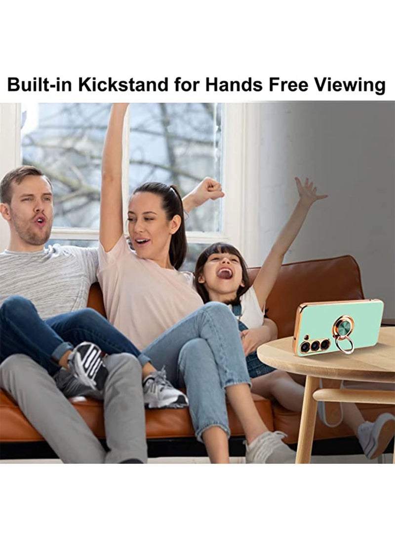 Samsung Galaxy S23 Plus Case with Ring Holder Kickstand with Magnetic Soft TPU Shockproof Electroplated Protective Phone Cover for Galaxy S23 Plus Protector 6.6 inch - Image 4