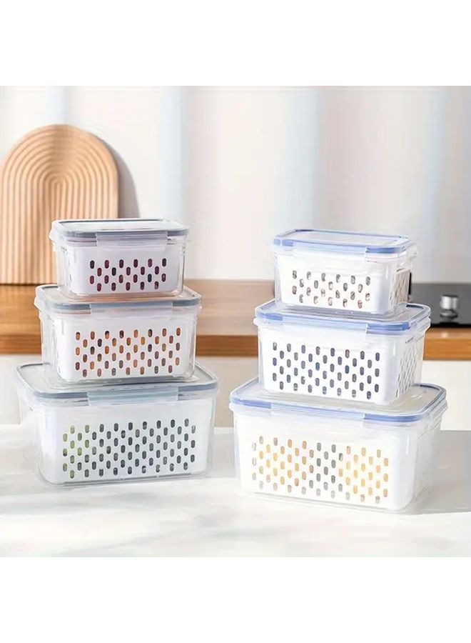 Transparent 4pcs BPA Free Food Storage Containers Airtight Stackable Kitchen Organizers - Image 2