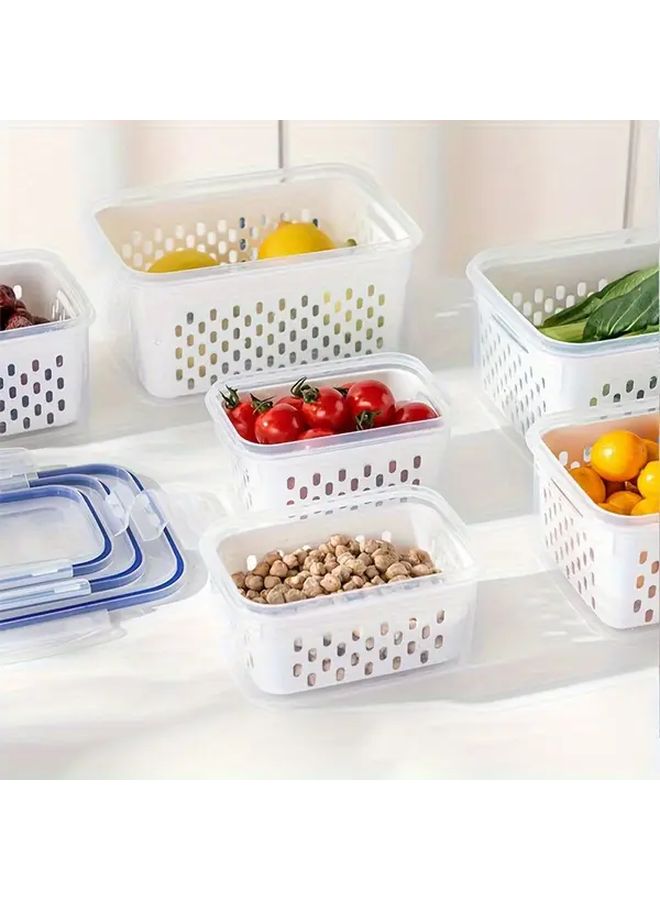 Transparent 4pcs BPA Free Food Storage Containers Airtight Stackable Kitchen Organizers - Image 4