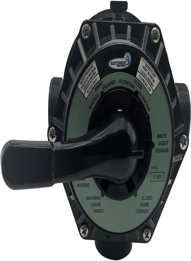 Poolzilla Blue Torrent Backwash Valve SP-714T Replacement Multiport Valve for Hayward Above Ground Pool Sand Filters | 1-1/2-Inch 6-Way | Top Mount | Black - Image 5