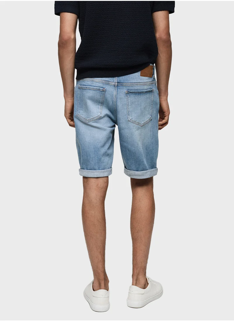 مانجو مان Essential Denim Shorts