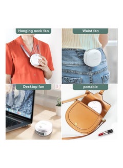 SYOSI Mini Necklace Fan, Mini Handheld Fan with Lanyard Compact Travel Fan  Lanyard Fan Wearable Fan Personal Necklace Fan Mini Cooling Fan Mobile Fan for Kids Woman Camping Outdoor Home Office Travel  - Image 3