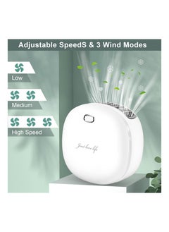 SYOSI Mini Necklace Fan, Mini Handheld Fan with Lanyard Compact Travel Fan  Lanyard Fan Wearable Fan Personal Necklace Fan Mini Cooling Fan Mobile Fan for Kids Woman Camping Outdoor Home Office Travel  - Image 2
