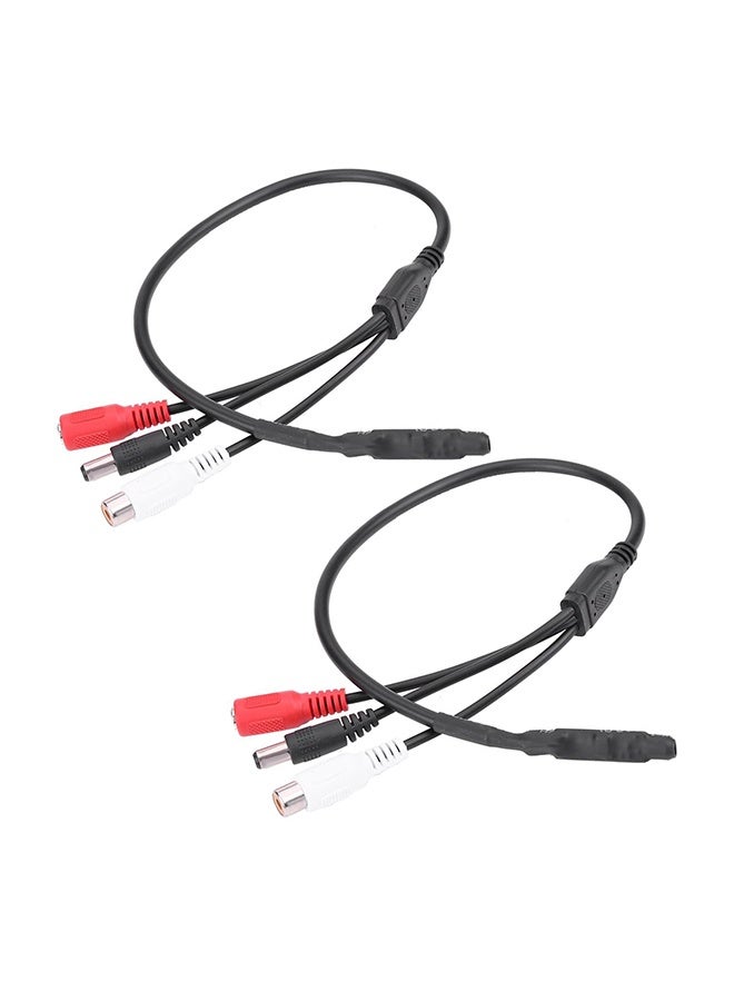 GNAFOTU 2 Pcs Cables With Rca And Power Connectors, Microphone Accessories Cables, With 10-50 Square Meter Range - Image 1
