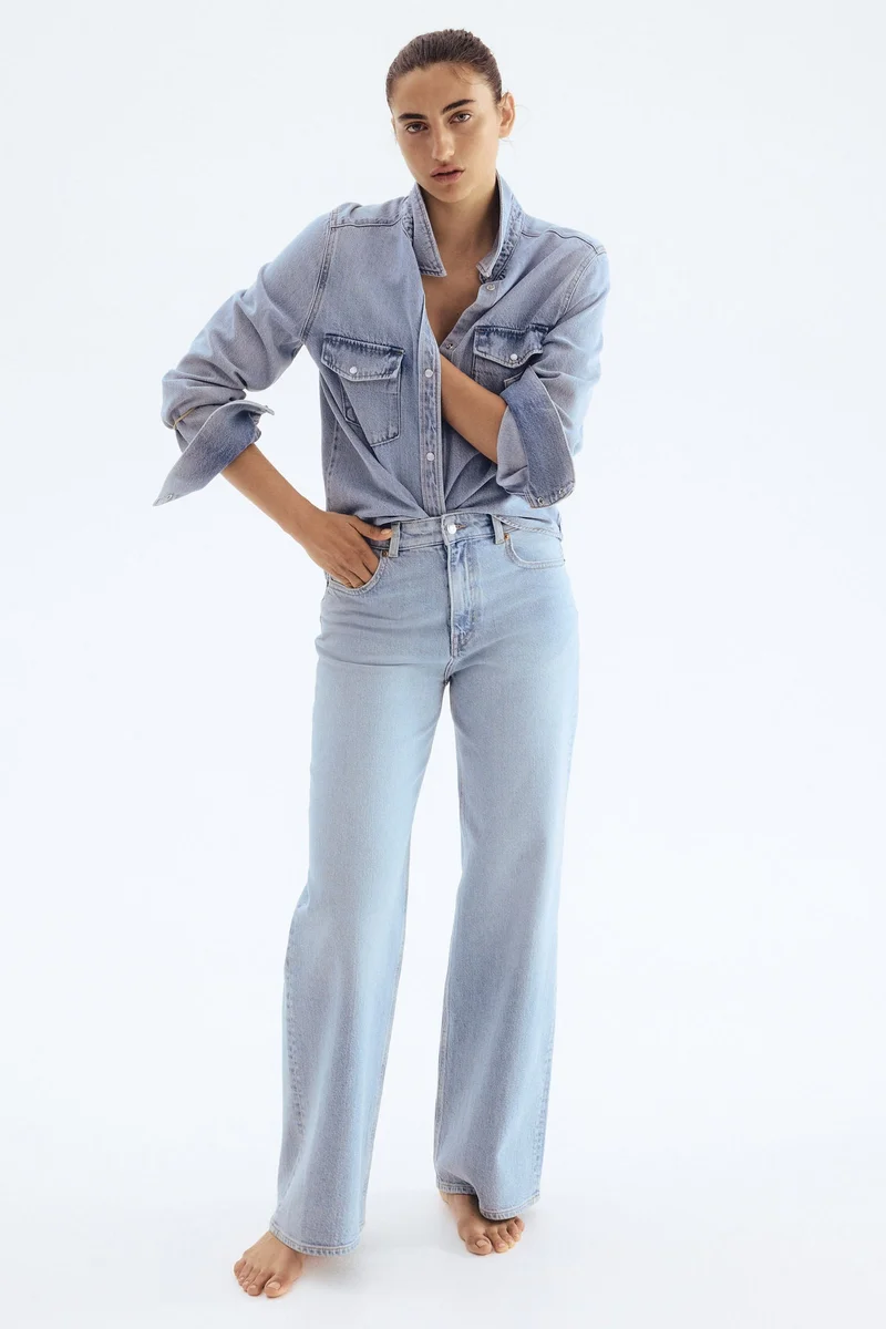 اتش اند ام Wide High Jeans