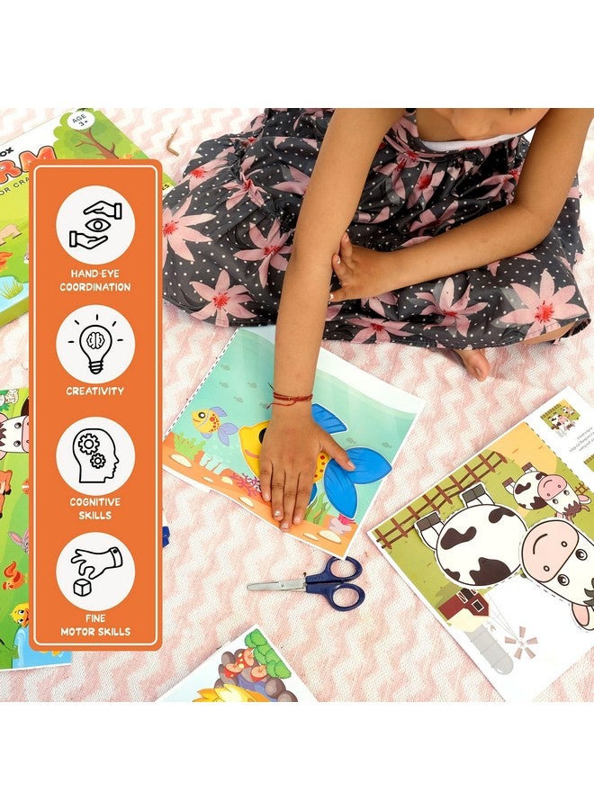 WONDRBOX Art & Craft Activity Kit - Practice Scissor Skills, Craft Kits & Supplies, 12 DIY Activities, Gifts for Toddlers, Girls & Boys Ages 3, 4, 5, 6, 7 Girls And Boys,Multicolor, (Scissor Set of 3) - Image 3