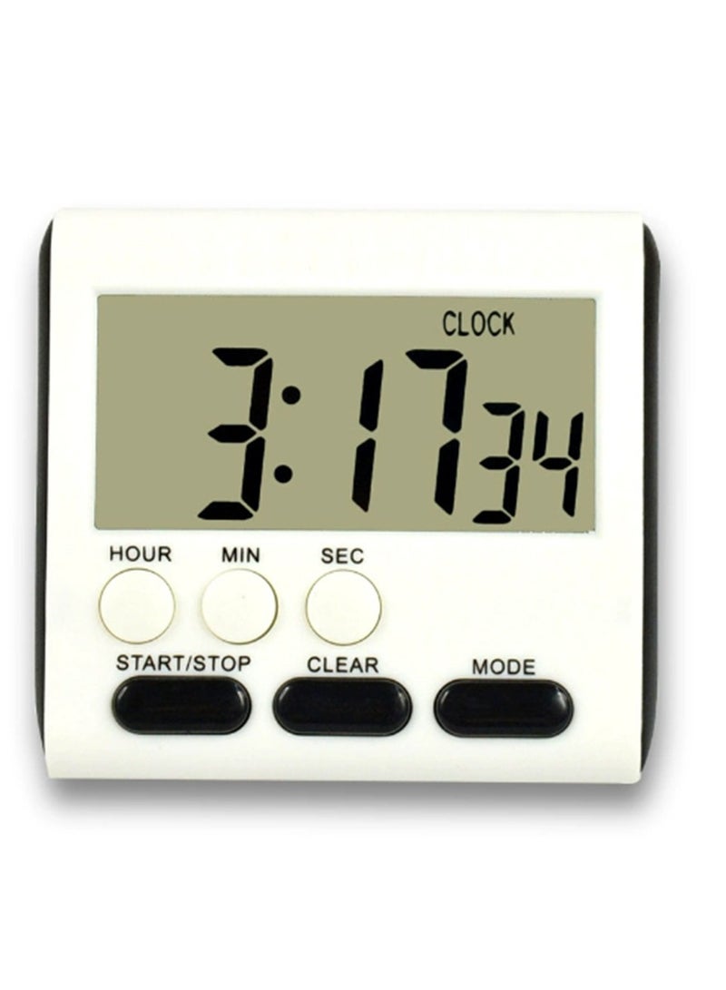Digital Kitchen Timer With Silent/Loud Alarm Clock, Countdown/Countdown, 24-Hour Clock And Alarm Function, Suitable For Children And Teachers To Cook (Black) - Image 1