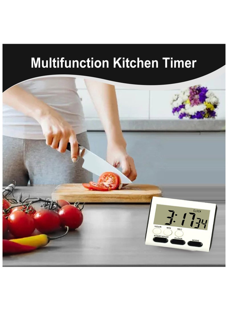 Digital Kitchen Timer With Silent/Loud Alarm Clock, Countdown/Countdown, 24-Hour Clock And Alarm Function, Suitable For Children And Teachers To Cook (Black) - Image 5