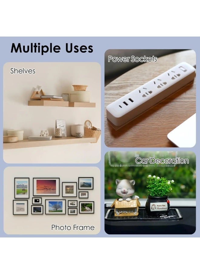 دبل فيس قوي للحائط – طول 5 متر، عرض 2 سم – شريط نانو لاصق مزدوج الجوانب، شفاف قابل للغسيل وإعادة الاستخدام – لتعليق الصور والإطارات بدون مسامير - Image 5