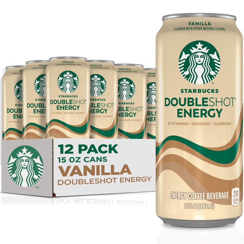 Starbucks Doubleshot Energy Drink Coffee Beverage Vanilla Iced Coffee 15 fl oz Cans 12 Pack - Image 3