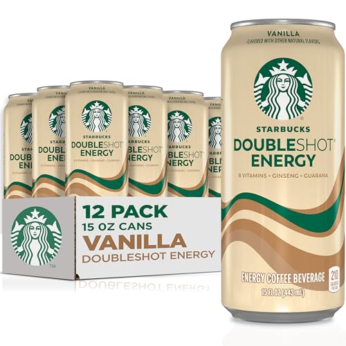 Starbucks Doubleshot Energy Drink Coffee Beverage Vanilla Iced Coffee 15 fl oz Cans 12 Pack - Image 1