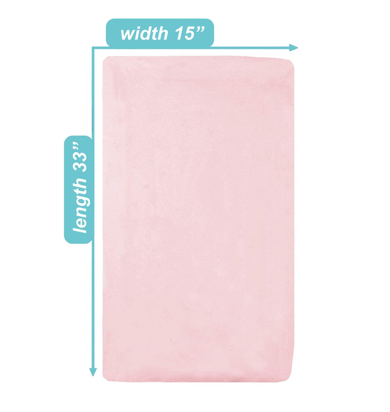 TL Care 100% Natural Breathable Cotton Jersey Knit Fitted Bassinet Sheet, Pink, 15" x 33", Soft Breathable, for Girls - Image 3
