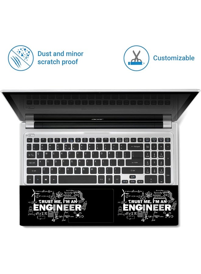 Home Trove Techfit Premium Vinyl HD Printed Full Panel Laptop Skin/Sticker/Stretchable Vinyl/Cover Laptops Upto 15.6 inch No Residue, Bubble Free - Rocket Trust Me I am Engineer  - Image 4